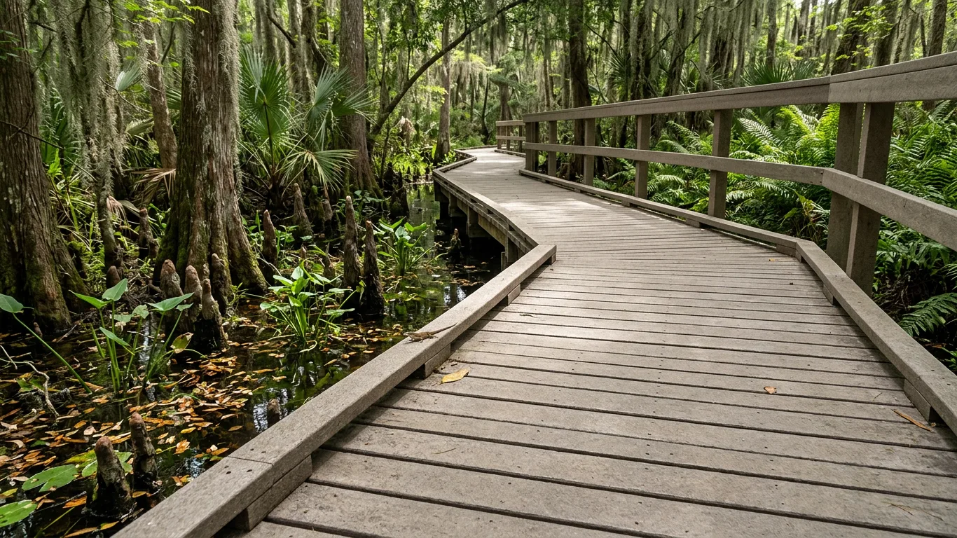 SeaLumber decking on a trail